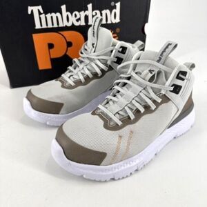 NIB Timberland PRO Women's Setra Mid Comp Toe Work Boot Grey/Gold Size 7 Wide
